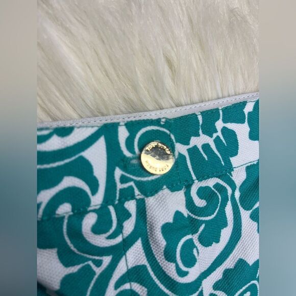 TORY BURCH Gabriel Shorts Viridian Green Captiva sz 10 - Picture 3 of 12